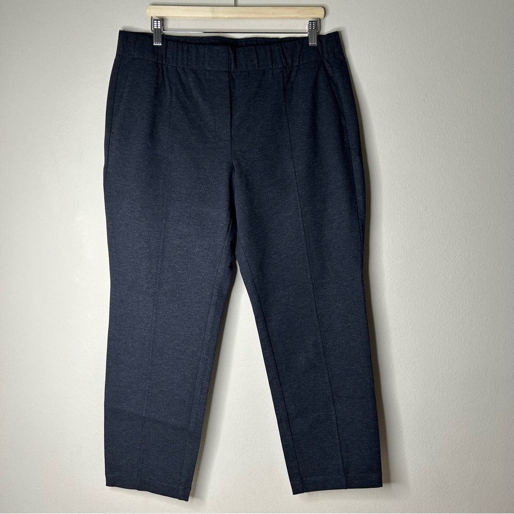 J.Jill Ponte Welt Pockets Slim‎ Leg Pants Pull-On Dark Gray Size L